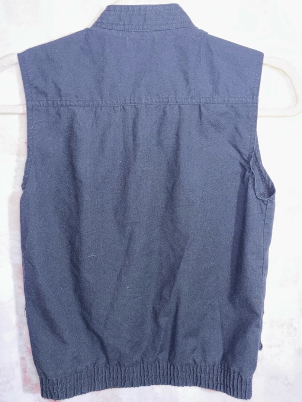 Men's Sleeveless Utility Vest - Navy - Picture 4 of 7